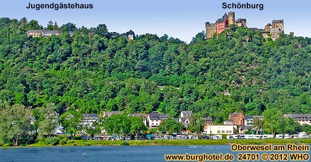 Schnburg und Jugendgstehaus bei Oberwesel am Rhein